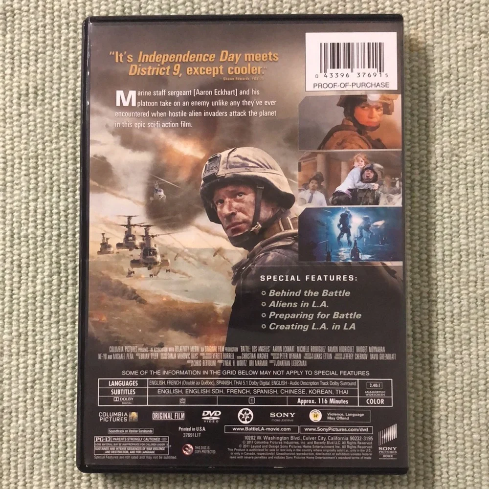 Battle: Los Angeles DVD Sony Pictures
